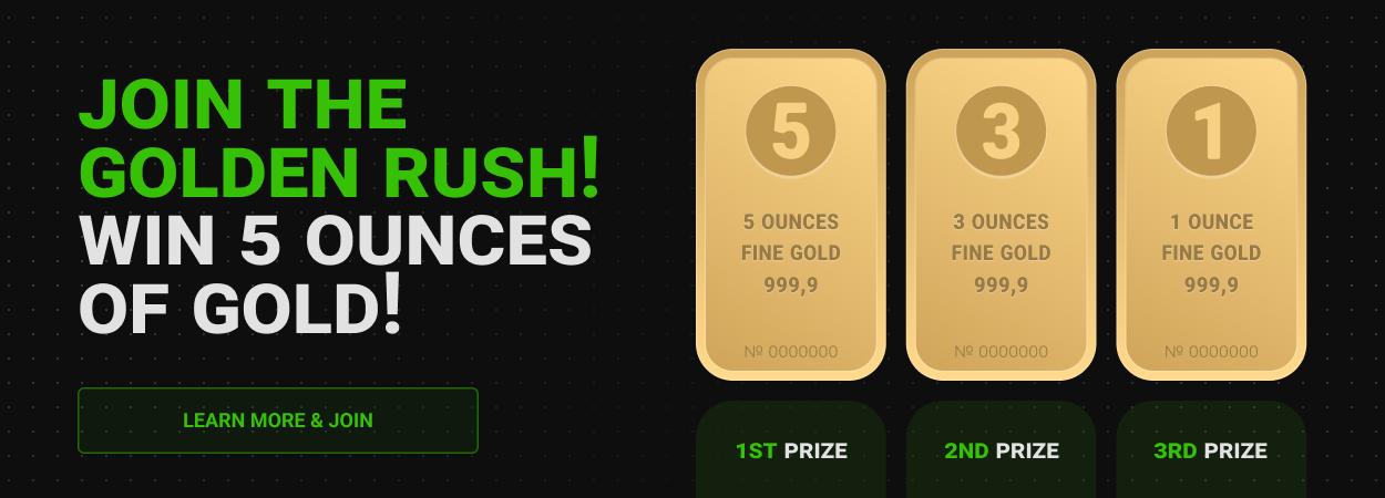 Join the Golden Rush contest and win amazing prizes!